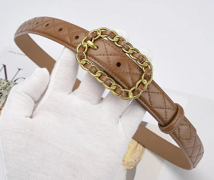 Stylish Leather Pin Buckle Belt