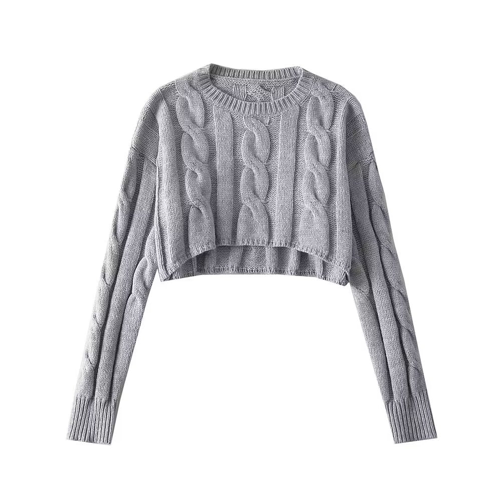 Preppy Loose Cropped Women's Pullover Sweater| All For Me Today