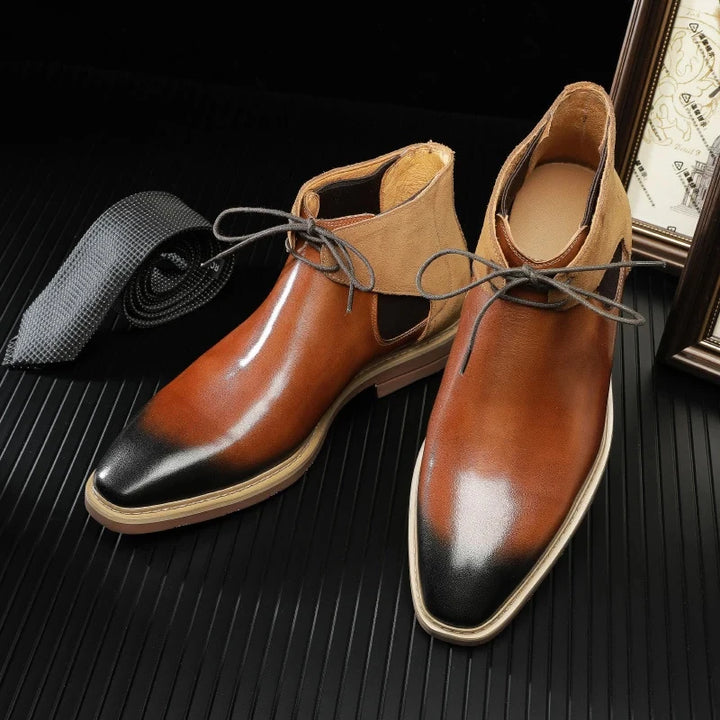 Premium Square Toe Short Chelsea Boots