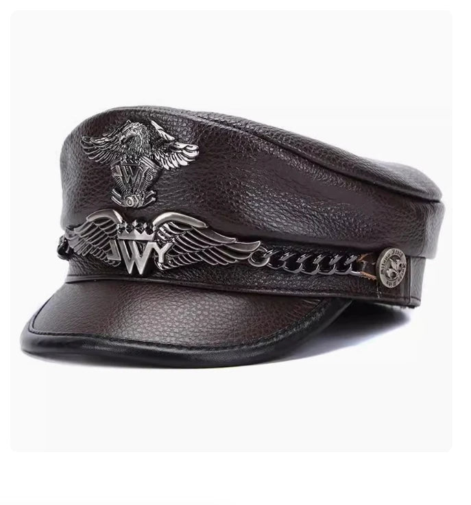 Classic Motorcycle Punk Style Navy Hat