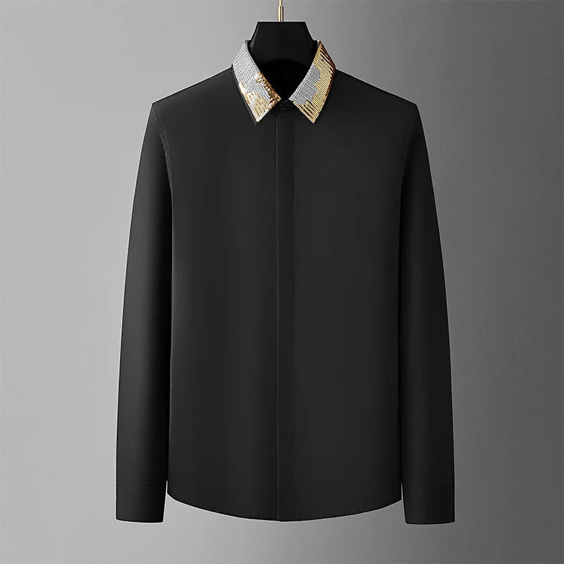 Beaded Embroidered Slim Fit Shirt