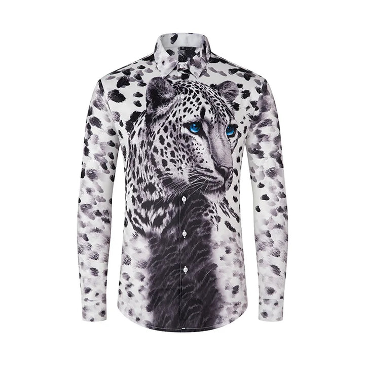 Trendy 3D Leopard Printed Casual Shirt