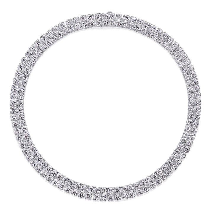 Fancy Moissanite Tennis Necklace