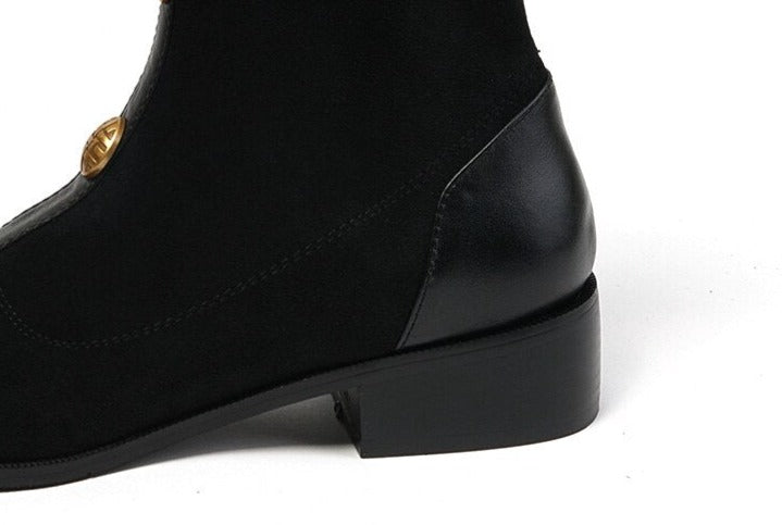 Paneled Stretch Women's Ankle Boots| All For Me Today