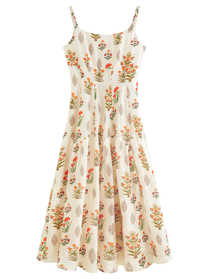 Sweet Crochet Print Holiday Cocktail Dress