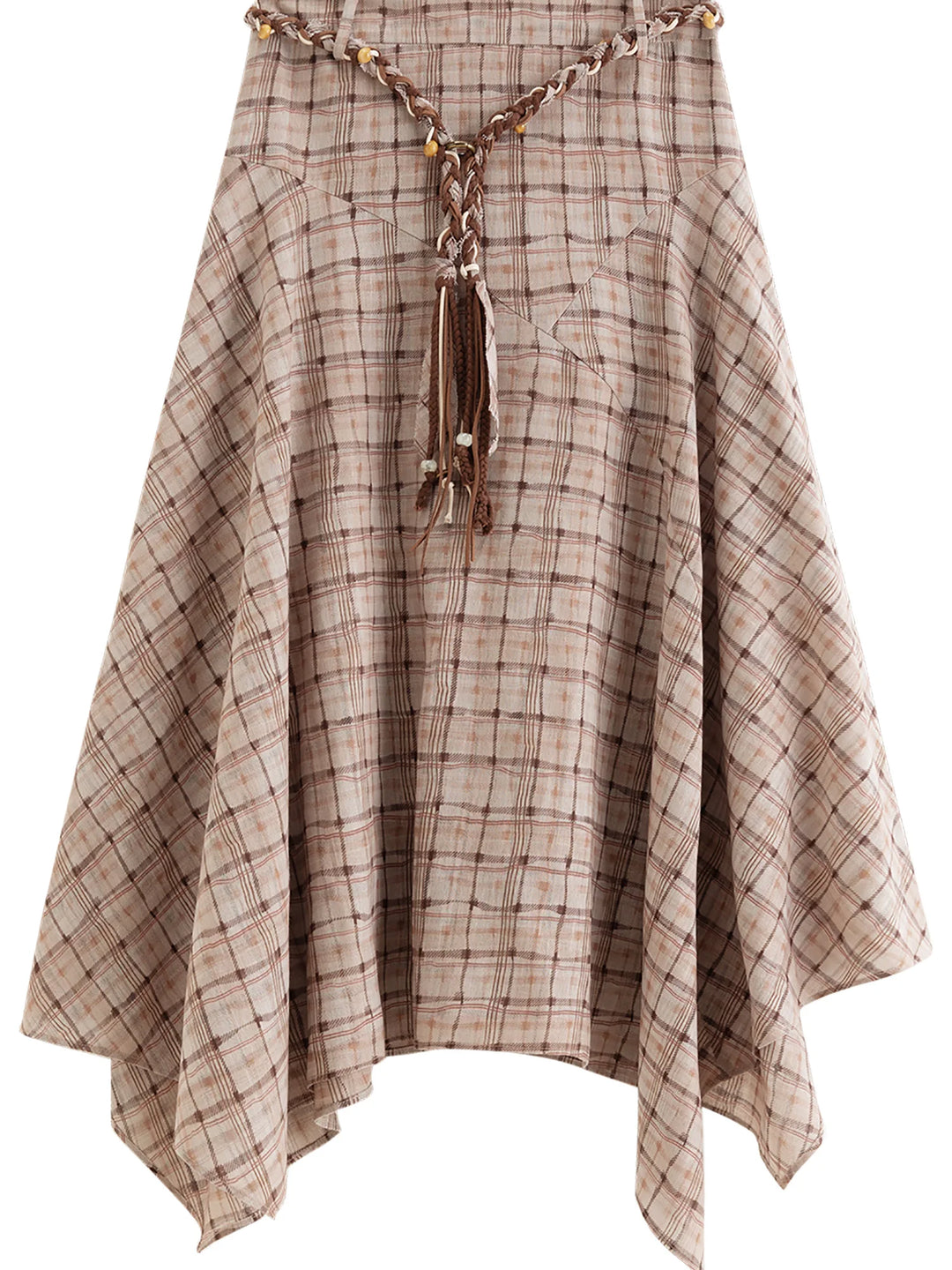 Premium Irregular Plaid A-Line Skirt