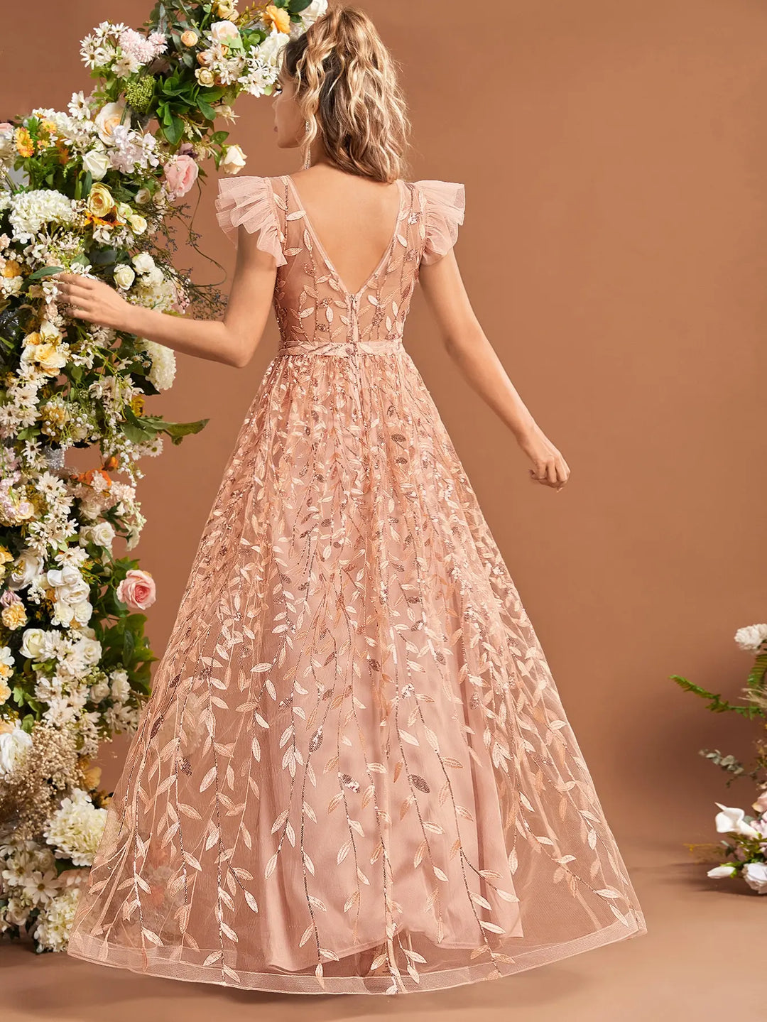 Charming Mesh Lace Casual Party Gown