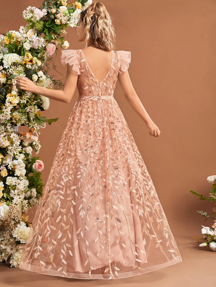 Charming Mesh Lace Casual Party Gown