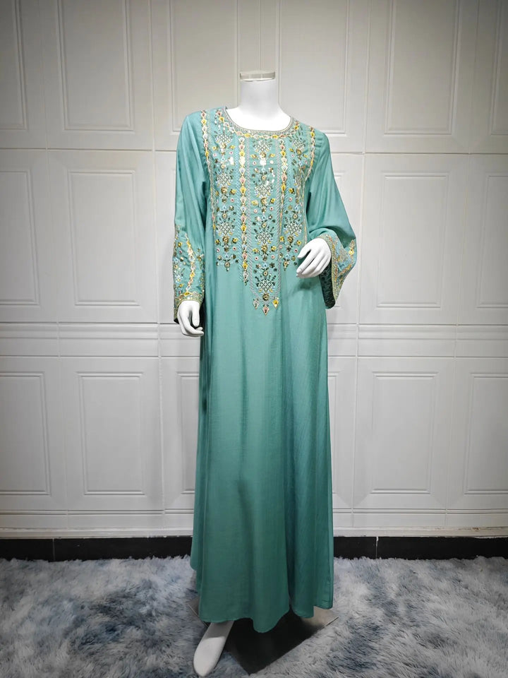 Luxury Floral Traditional Abaya Dress