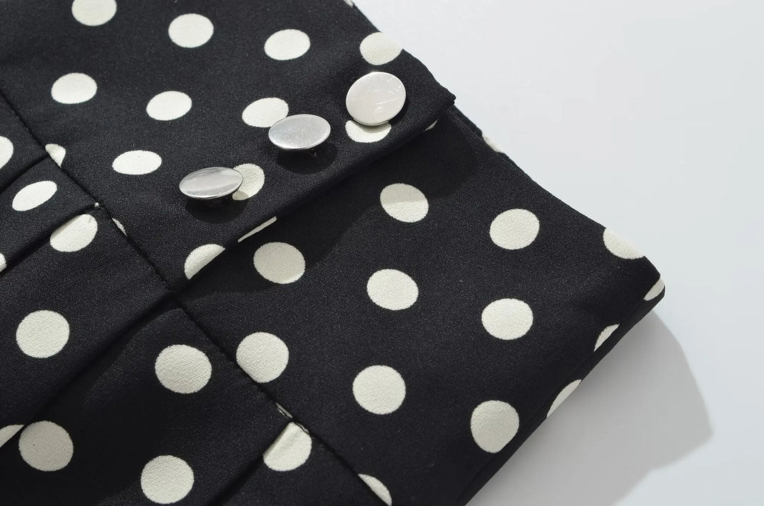 Stunning Low Waist Polka Dots Mini Skirt