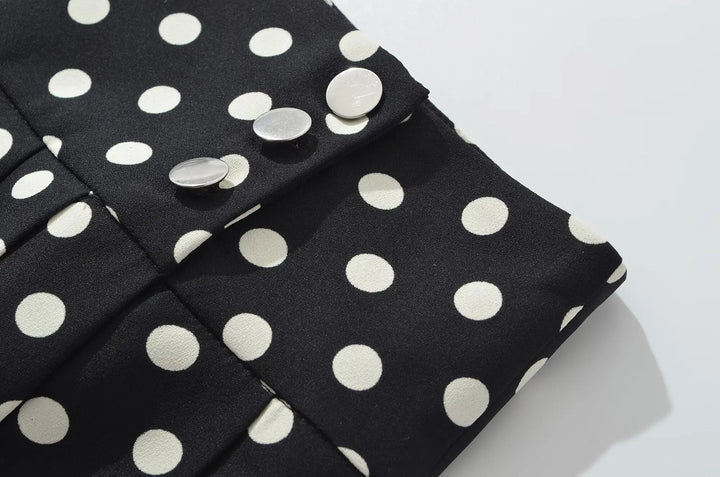 Stunning Low Waist Polka Dots Mini Skirt