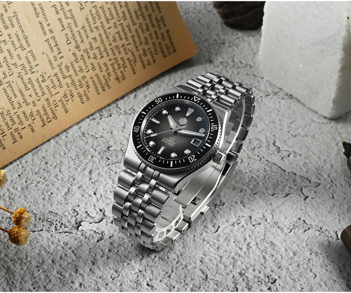Classic Spiral Dial Automatic Wristwatch