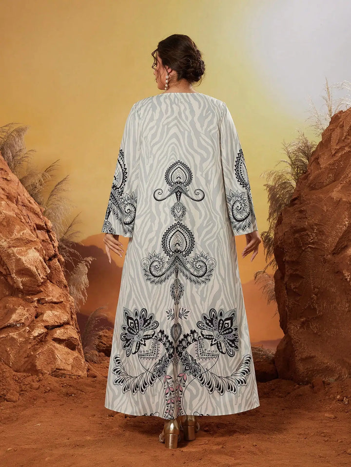 New Elegant Round-neck Abaya