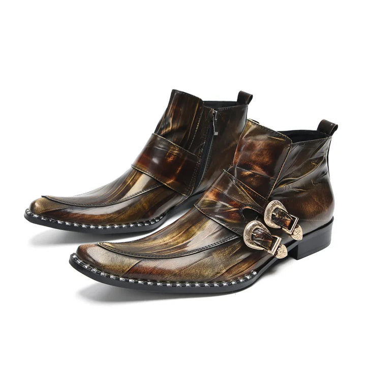 Premium Side Zip Ankle Leather Boots