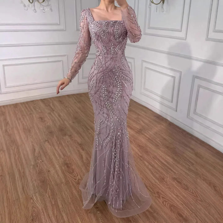 Luxury Beaded Long Evening Dress