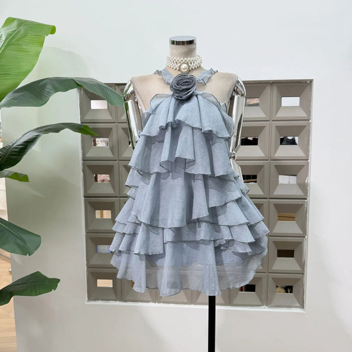 Enchanting Tiered Chiffon Mini Dress