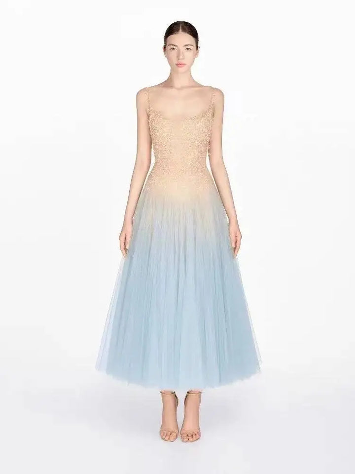 Glamorous Gradient Mesh Strap Dress