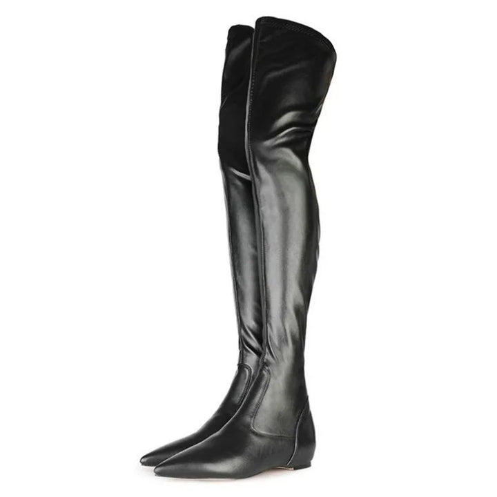 Pointed Toe Stretch Luxury Knee-High Boots