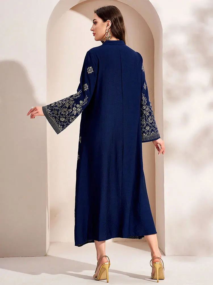 Opulent Embroidered Ankle-Length Gown