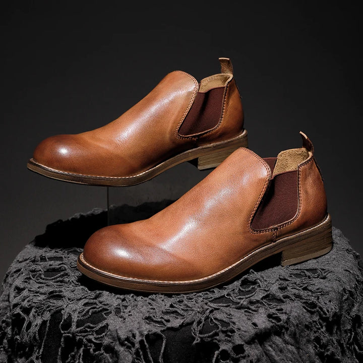 Vintage Step-In Leather Chelsea Boots