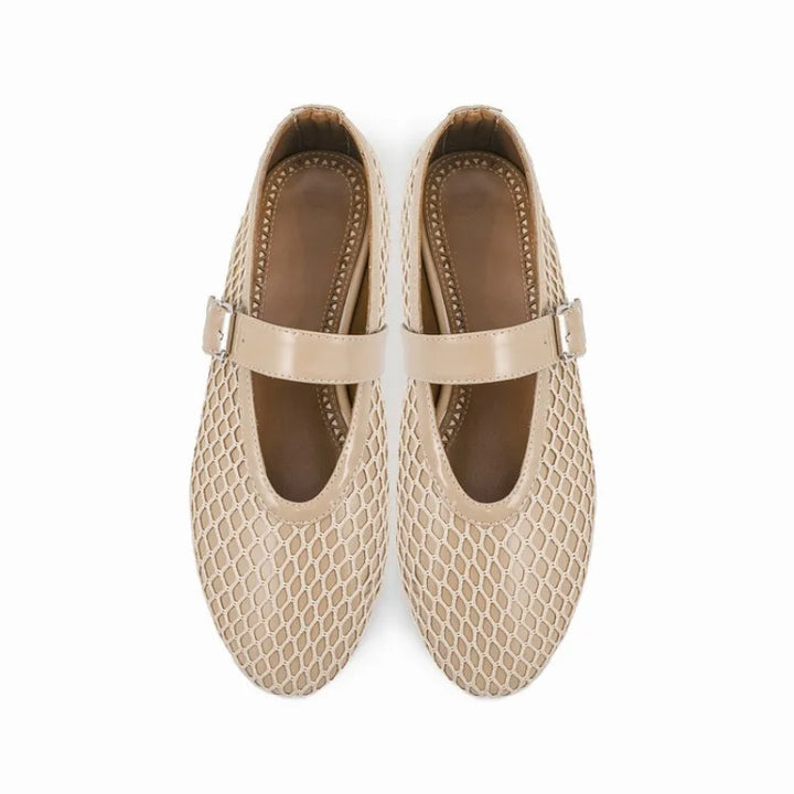 Mesh Round Toe Ballet Shoes