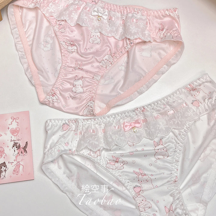 Sweet Embroidered Milk Silk Panties