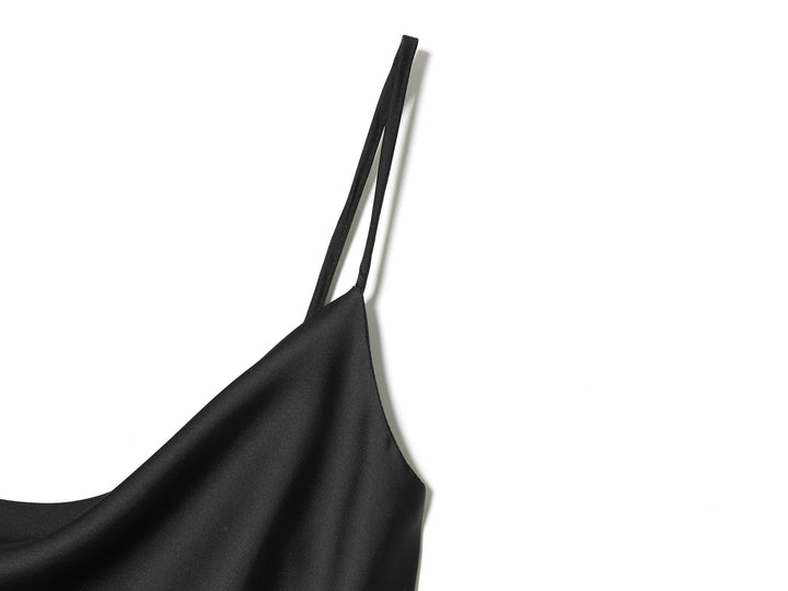 Classic Patchwork Satin Sling Dress