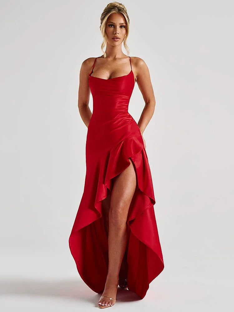 Glamorous Thigh High Split Maxi Dress