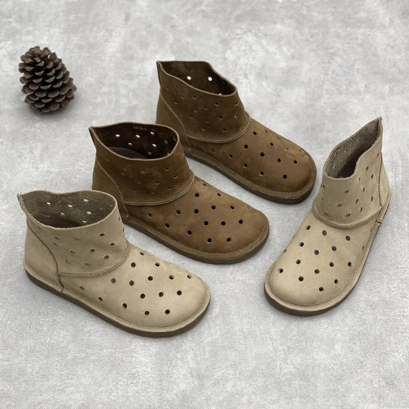 Elegant Hollow-Out Soft Boots