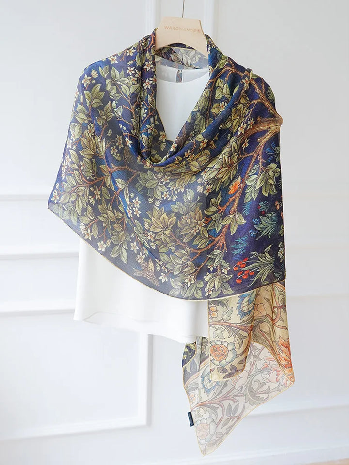 Stunning Long Cape Silk Scarf