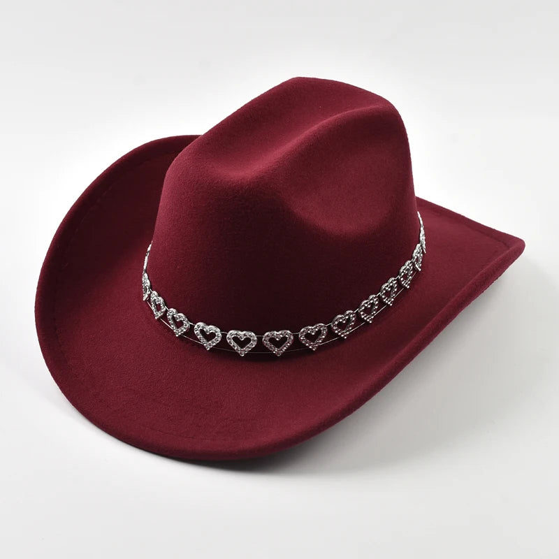 Sleek Roll-Up Brim Cowgirl Hat