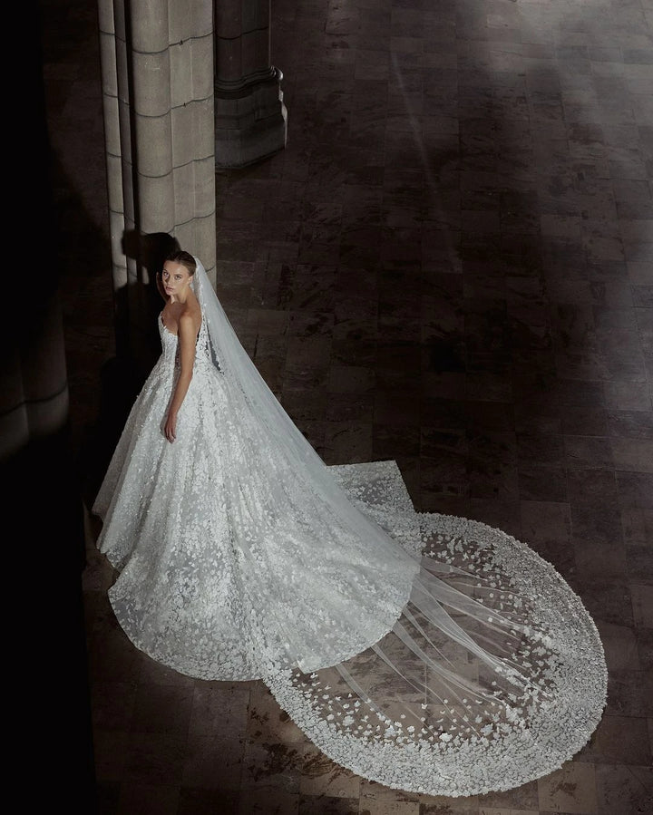 Strapless Ruched A-Line Bridal Dress