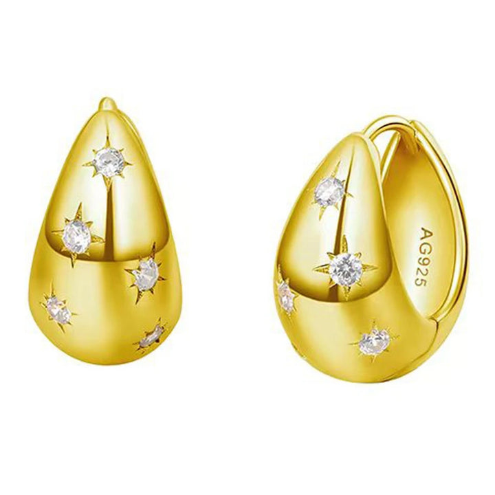 Luxury 18K Gold Plated Sparkling Earrings