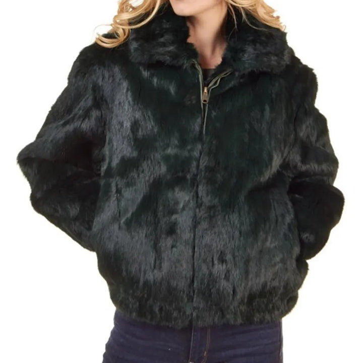 Natural Luxury Fur Women's Warm Coat