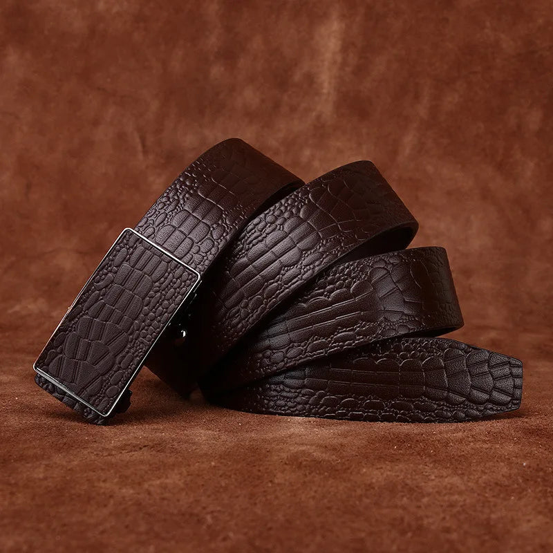 Toothless Automatic Buckle Business Belt