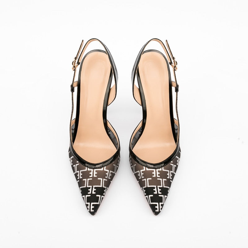 Black & White Plaid Stiletto Pointed Toe Shoes| All For Me Today