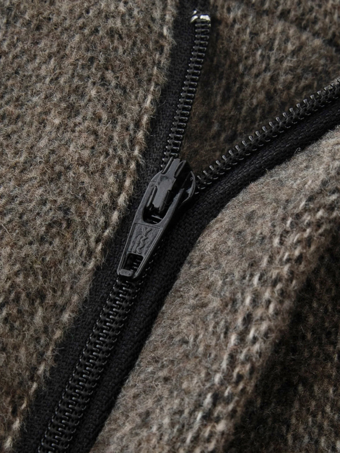 Retro Mid-Length Slit Wool Skirt