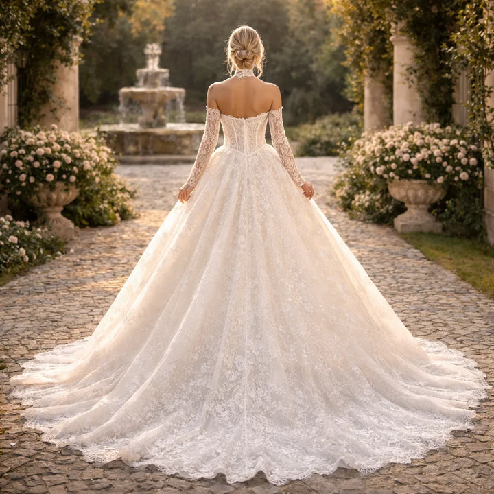 Luxury Off Shoulder Bridal Couture