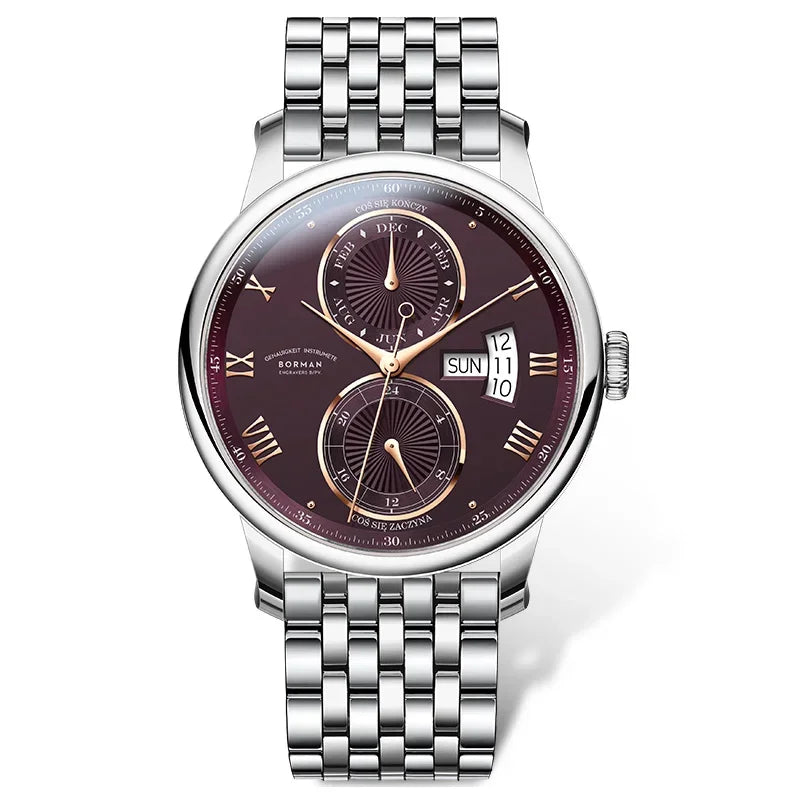 Polished Sapphire Crystal Multi-function Wristwatch