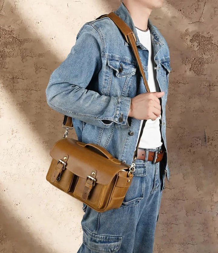 Classic Genuine Leather Men's Cross Body Bag