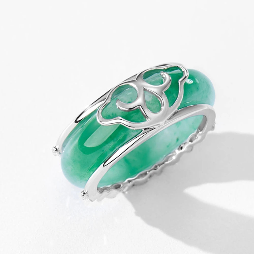 High Carbon Diamonds Gemstone Row Ring