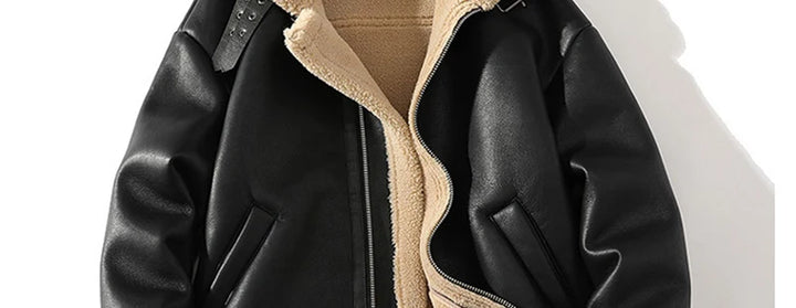 Smart Thick Turn-down Collar Motorbike Jacket
