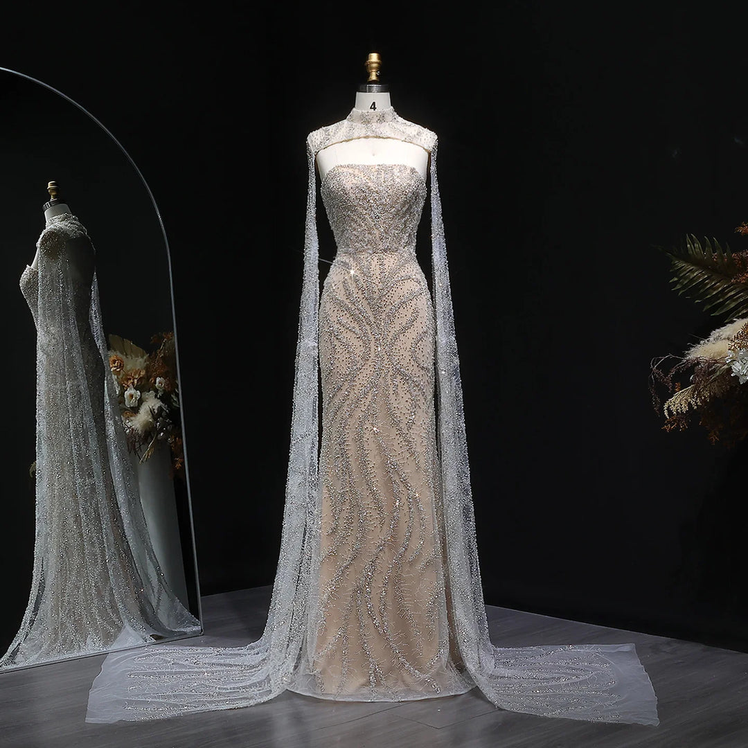 Exquisite Beaded Arabic Night Dress