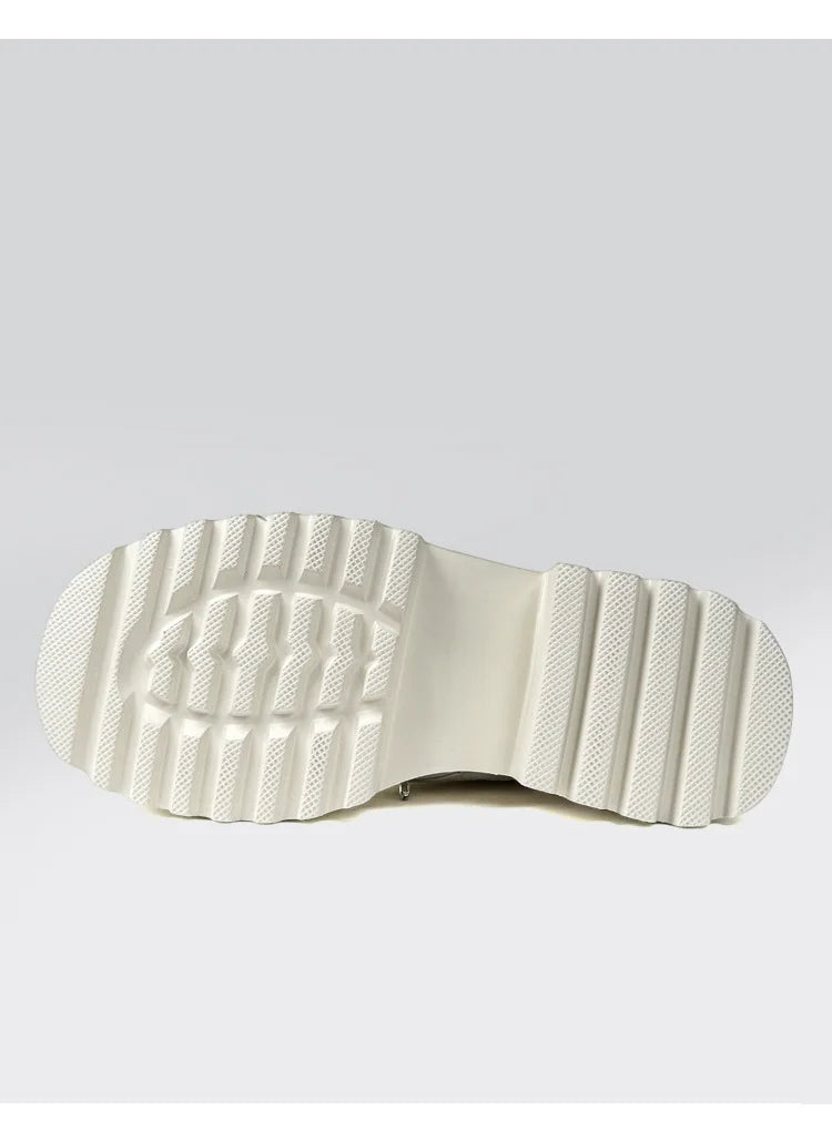 Thick Soled Casual Silver Sandals