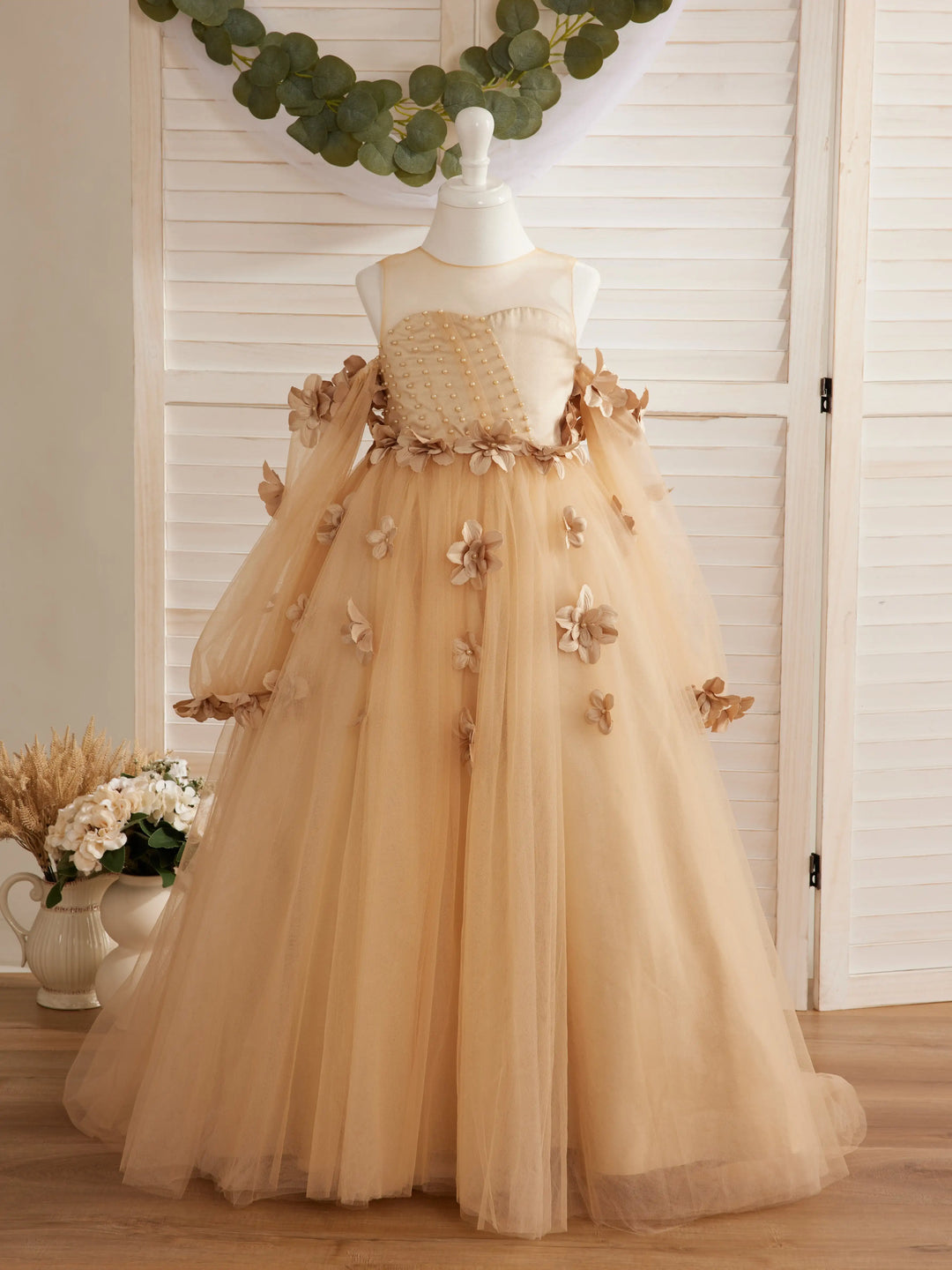 Luxury 3D Flower Appliques Girl&