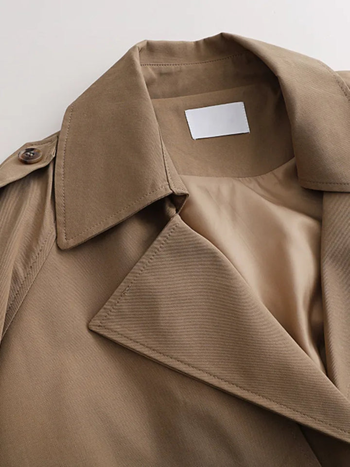 Stylish Cropped Short Trench Coat