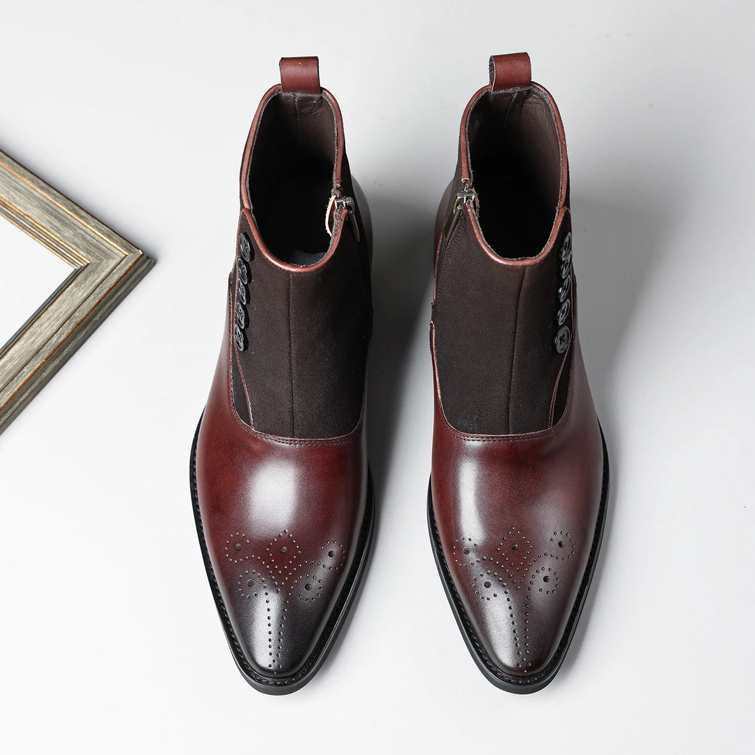 Trendy High-Top Zipper Chelsea Boots