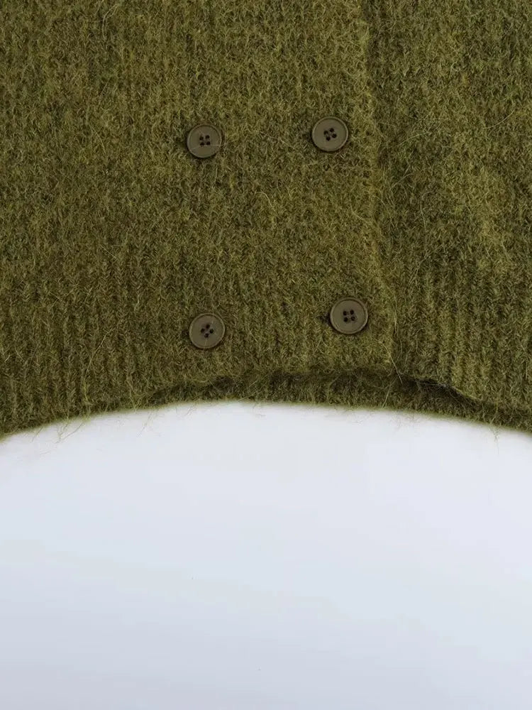 Stylish Double-breasted Collar Coat