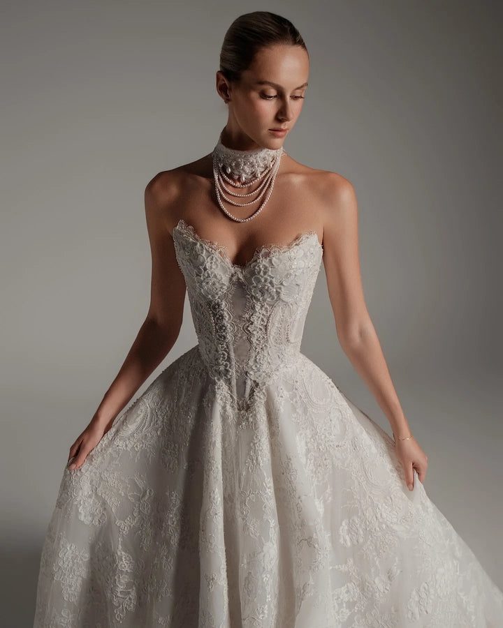 Luxury Pearl Choker Wedding Couture