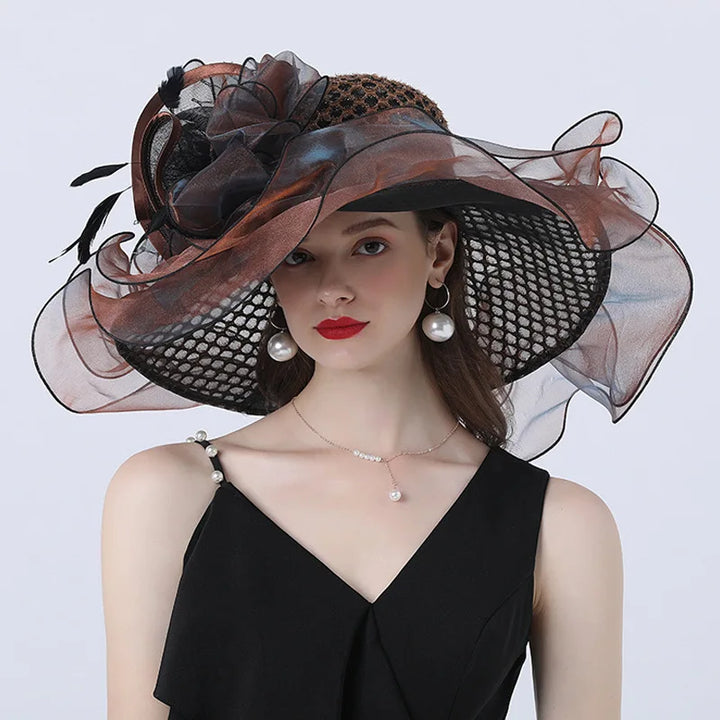 Stylish Mesh Flower Decorative Sun Hat